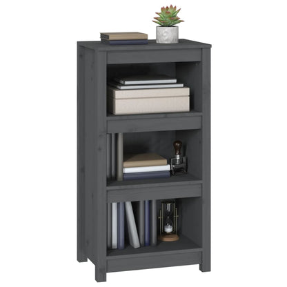 Book Cabinet Grey 50x35x97 cm Solid Wood Pine