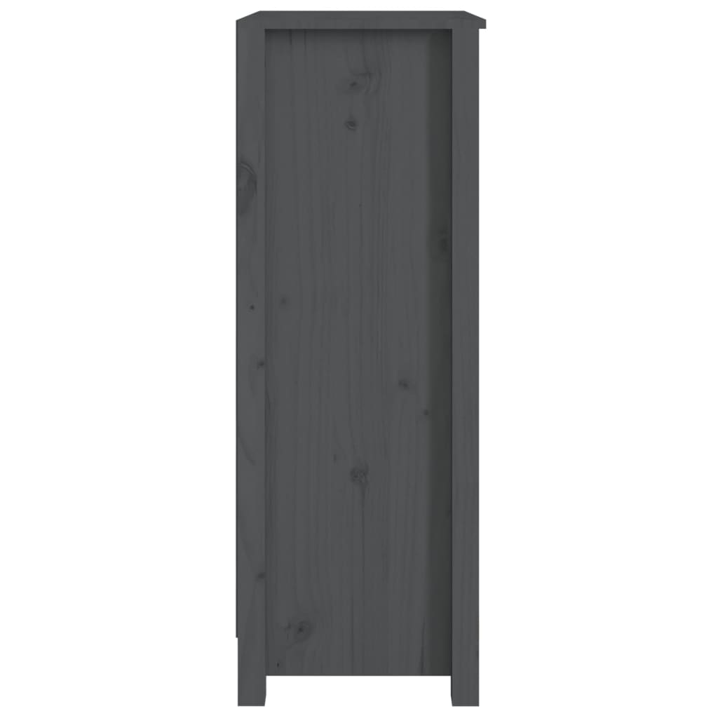 Book Cabinet Grey 50x35x97 cm Solid Wood Pine