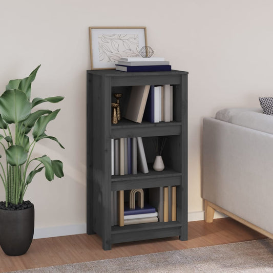 Book Cabinet Grey 50x35x97 cm Solid Wood Pine