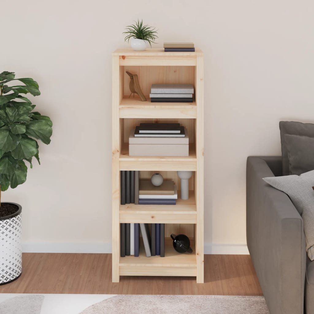 Book Cabinet 50x35x125.5 cm Solid Wood Pine