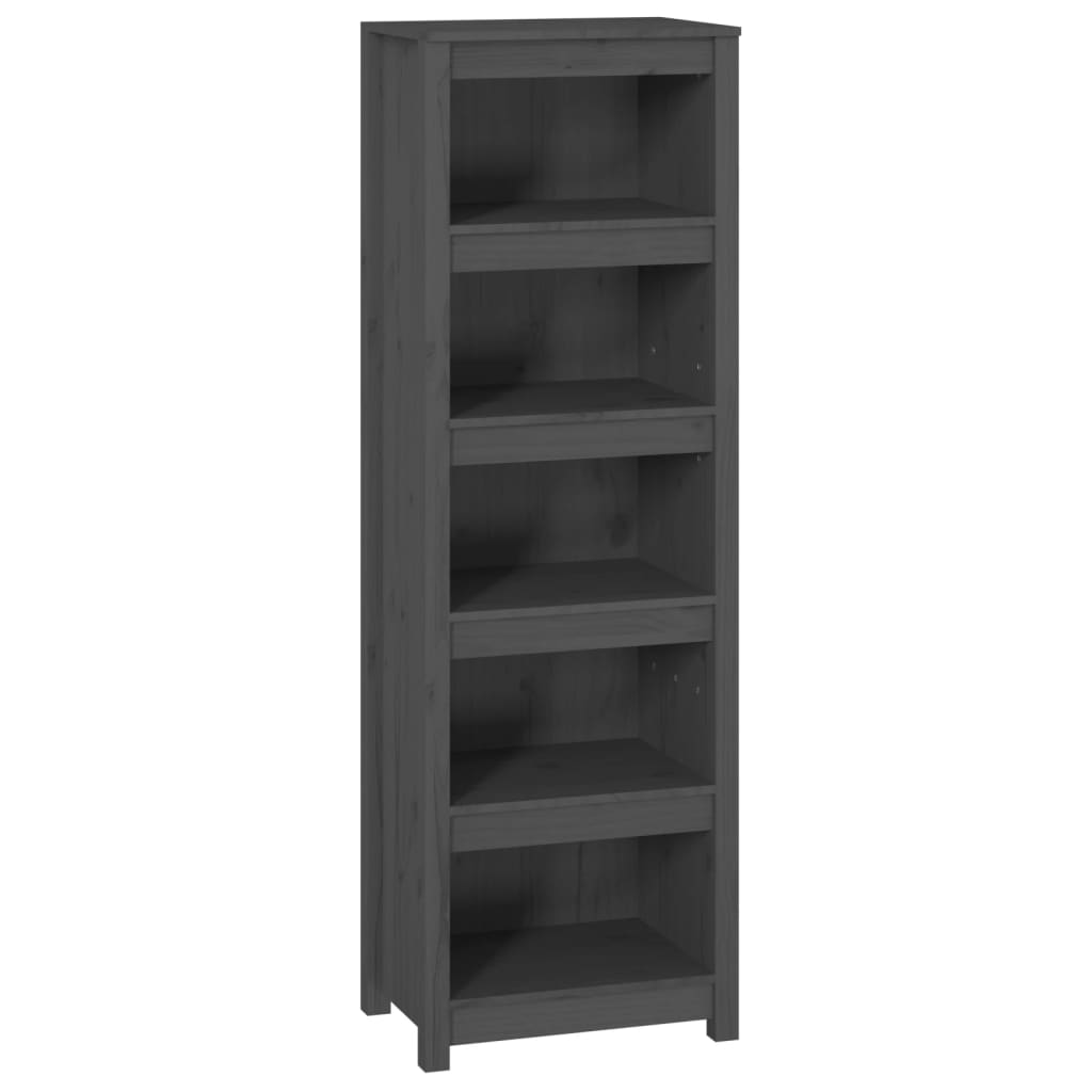 Book Cabinet Grey 50x35x154 cm Solid Wood Pine