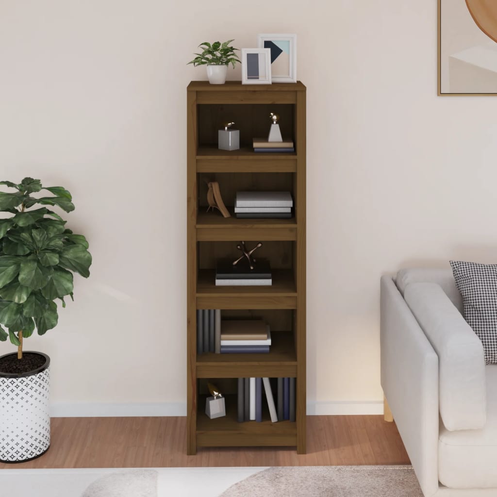 Book Cabinet Honey Brown 50x35x154 cm Solid Wood Pine