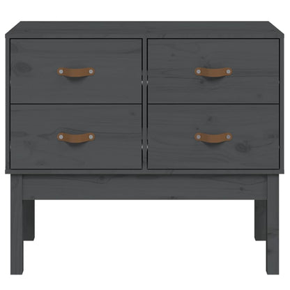 Console Cabinet Grey 90x40x78 cm Solid Wood Pine