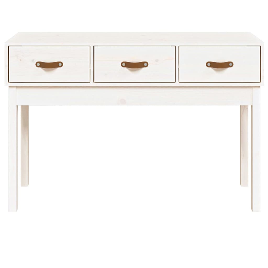 Console Table White 114x40x75 cm Solid Wood Pine