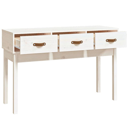 Console Table White 114x40x75 cm Solid Wood Pine