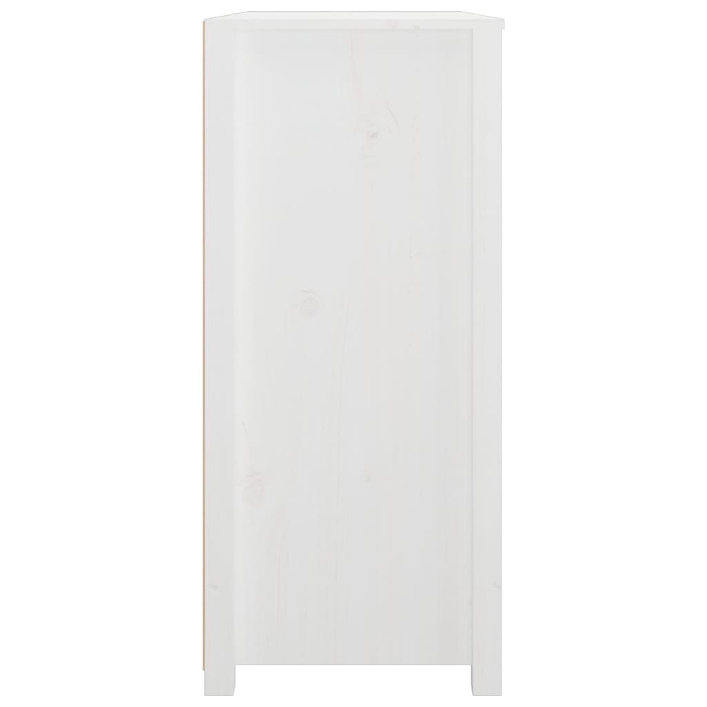 Side Cabinet White 100x40x90 cm Solid Wood Pine