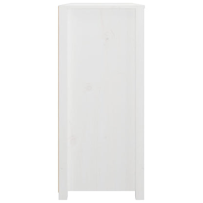 Side Cabinet White 100x40x90 cm Solid Wood Pine