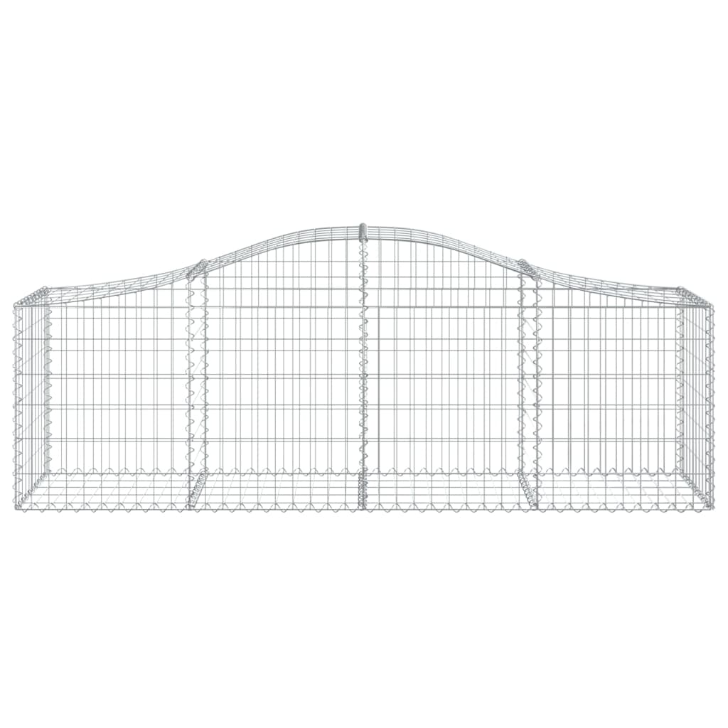 Arched Gabion Baskets 2 pcs 200x50x60/80 cm Galvanised Iron