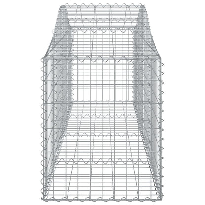 Arched Gabion Baskets 2 pcs 200x50x60/80 cm Galvanised Iron