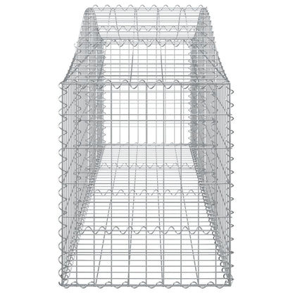 Arched Gabion Baskets 4 pcs 200x50x60/80 cm Galvanised Iron