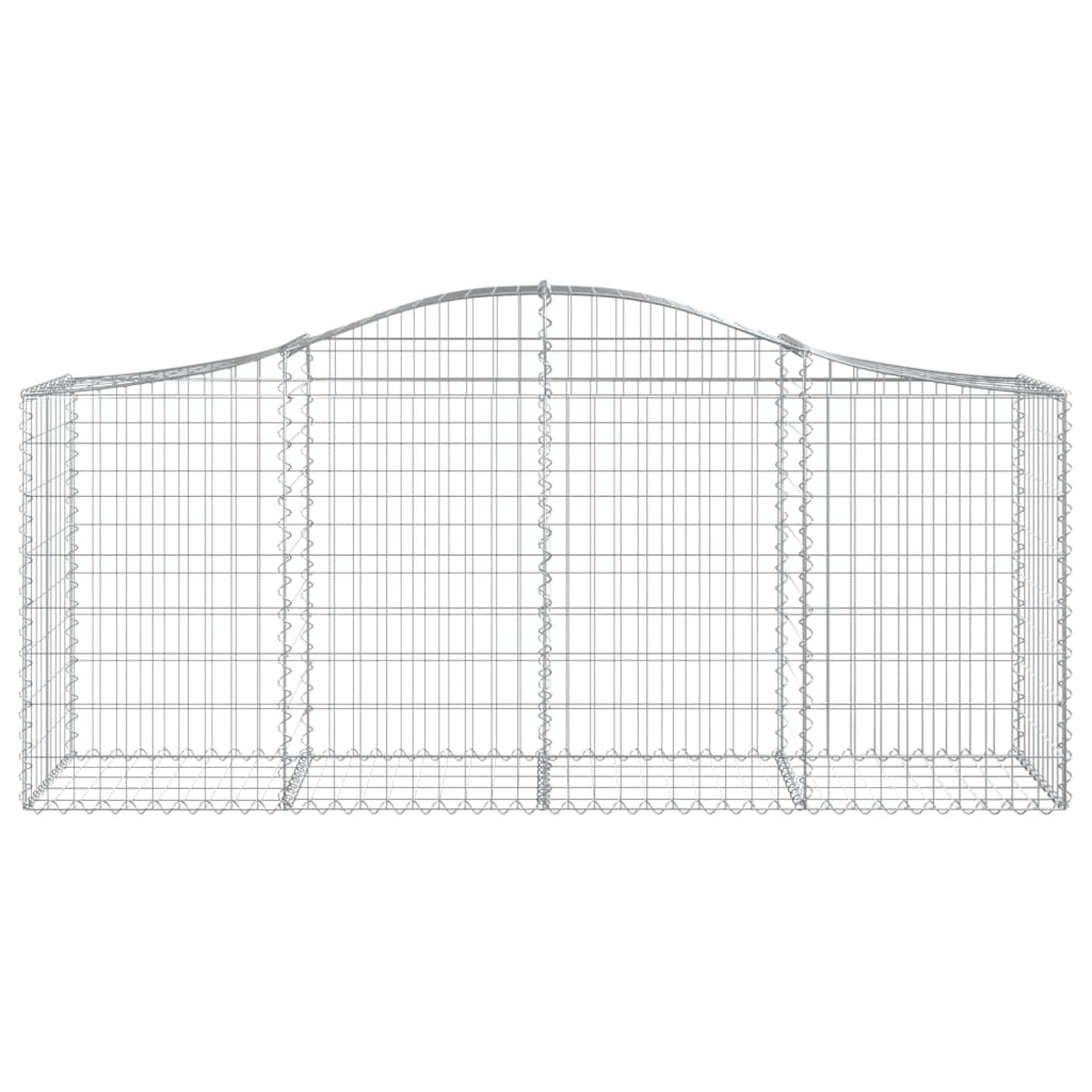 Arched Gabion Baskets 5 pcs 200x50x80/100 cm Galvanised Iron