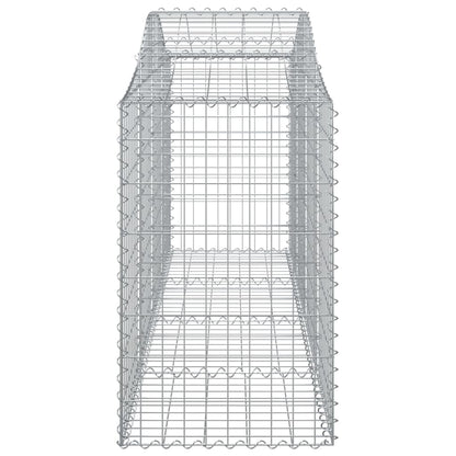 Arched Gabion Baskets 5 pcs 200x50x80/100 cm Galvanised Iron