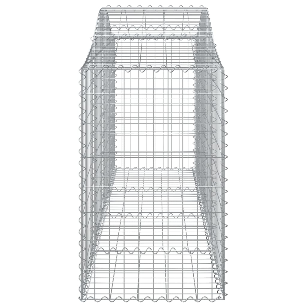 Arched Gabion Baskets 7 pcs 200x50x80/100 cm Galvanised Iron