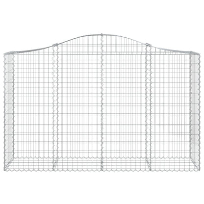 Arched Gabion Baskets 2 pcs 200x50x120/140 cm Galvanised Iron