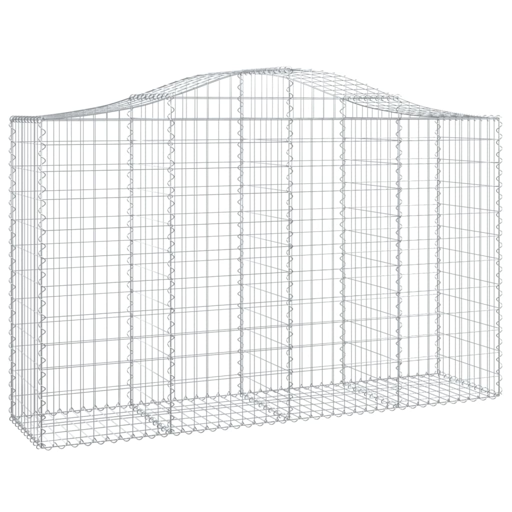 Arched Gabion Baskets 6 pcs 200x50x120/140 cm Galvanised Iron