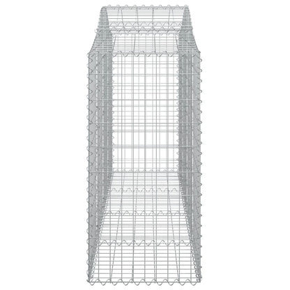 Arched Gabion Baskets 6 pcs 200x50x120/140 cm Galvanised Iron