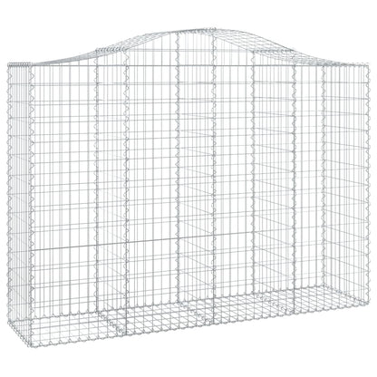 Arched Gabion Baskets 5 pcs 200x50x140/160 cm Galvanised Iron