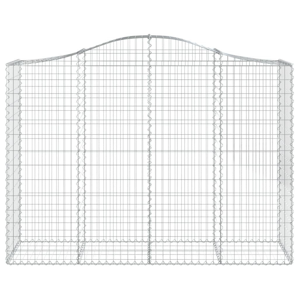 Arched Gabion Baskets 5 pcs 200x50x140/160 cm Galvanised Iron