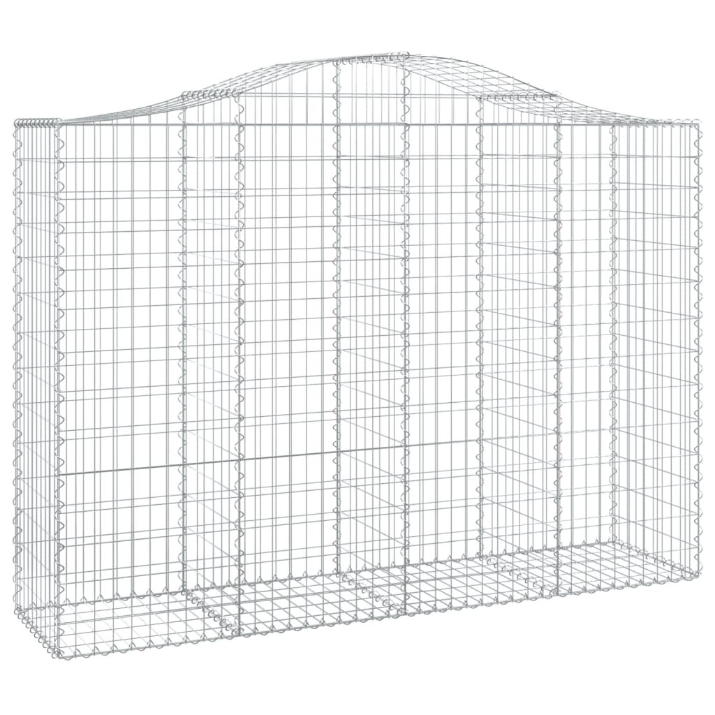 Arched Gabion Baskets 10 pcs 200x50x140/160 cm Galvanised Iron