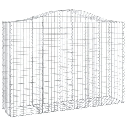 Arched Gabion Baskets 10 pcs 200x50x140/160 cm Galvanised Iron