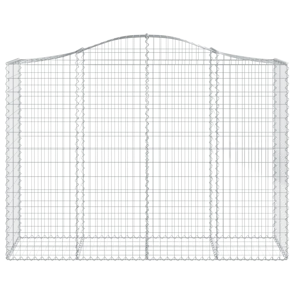 Arched Gabion Baskets 10 pcs 200x50x140/160 cm Galvanised Iron