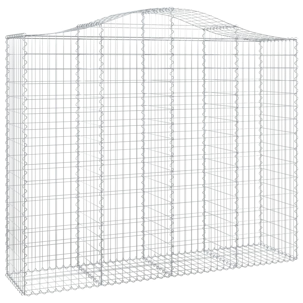 Arched Gabion Baskets 2 pcs 200x50x160/180 cm Galvanised Iron