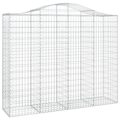 Arched Gabion Baskets 2 pcs 200x50x160/180 cm Galvanised Iron