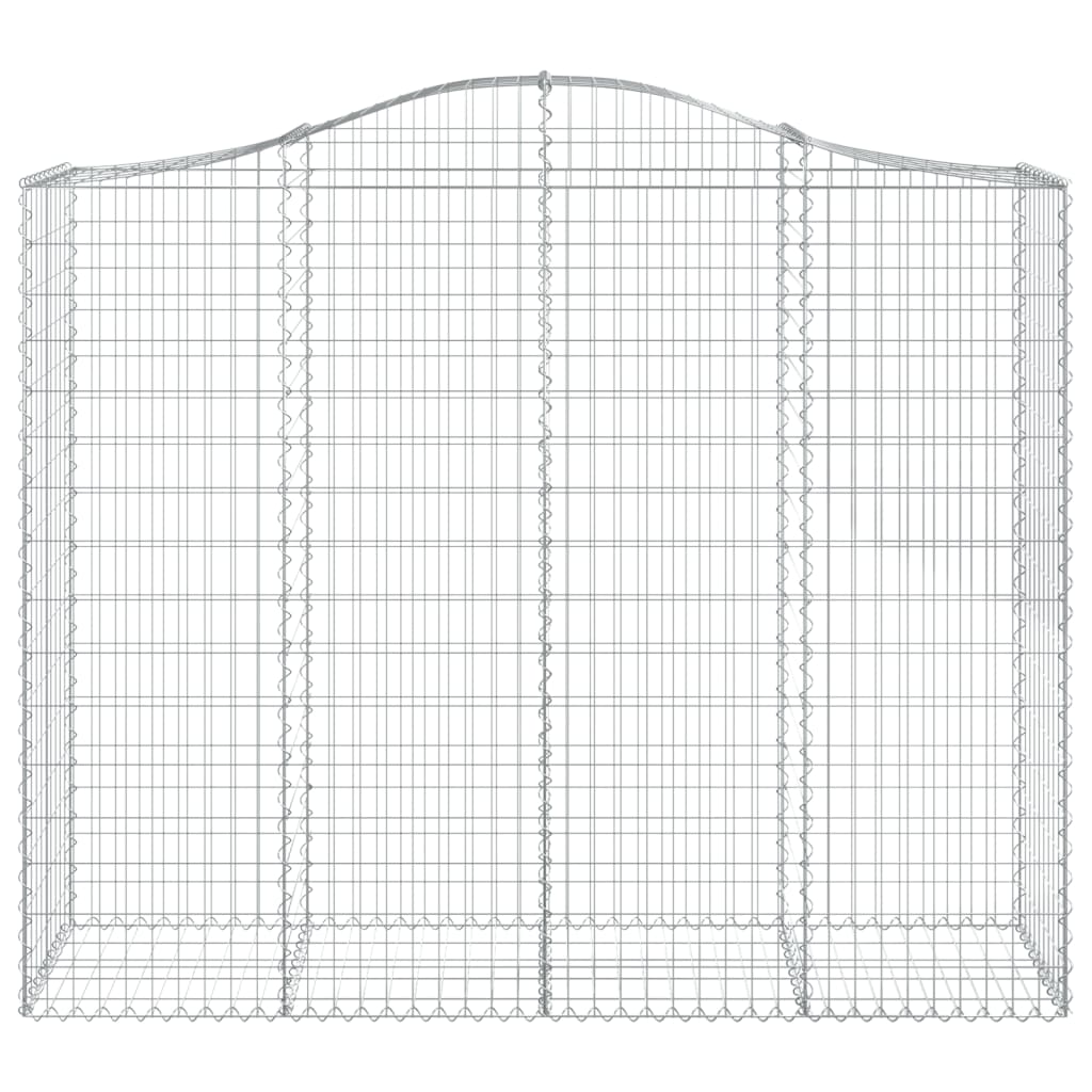 Arched Gabion Baskets 2 pcs 200x50x160/180 cm Galvanised Iron