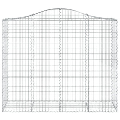 Arched Gabion Baskets 2 pcs 200x50x160/180 cm Galvanised Iron