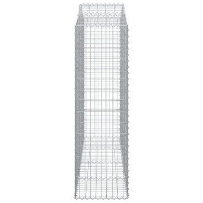 Arched Gabion Baskets 2 pcs 200x50x160/180 cm Galvanised Iron