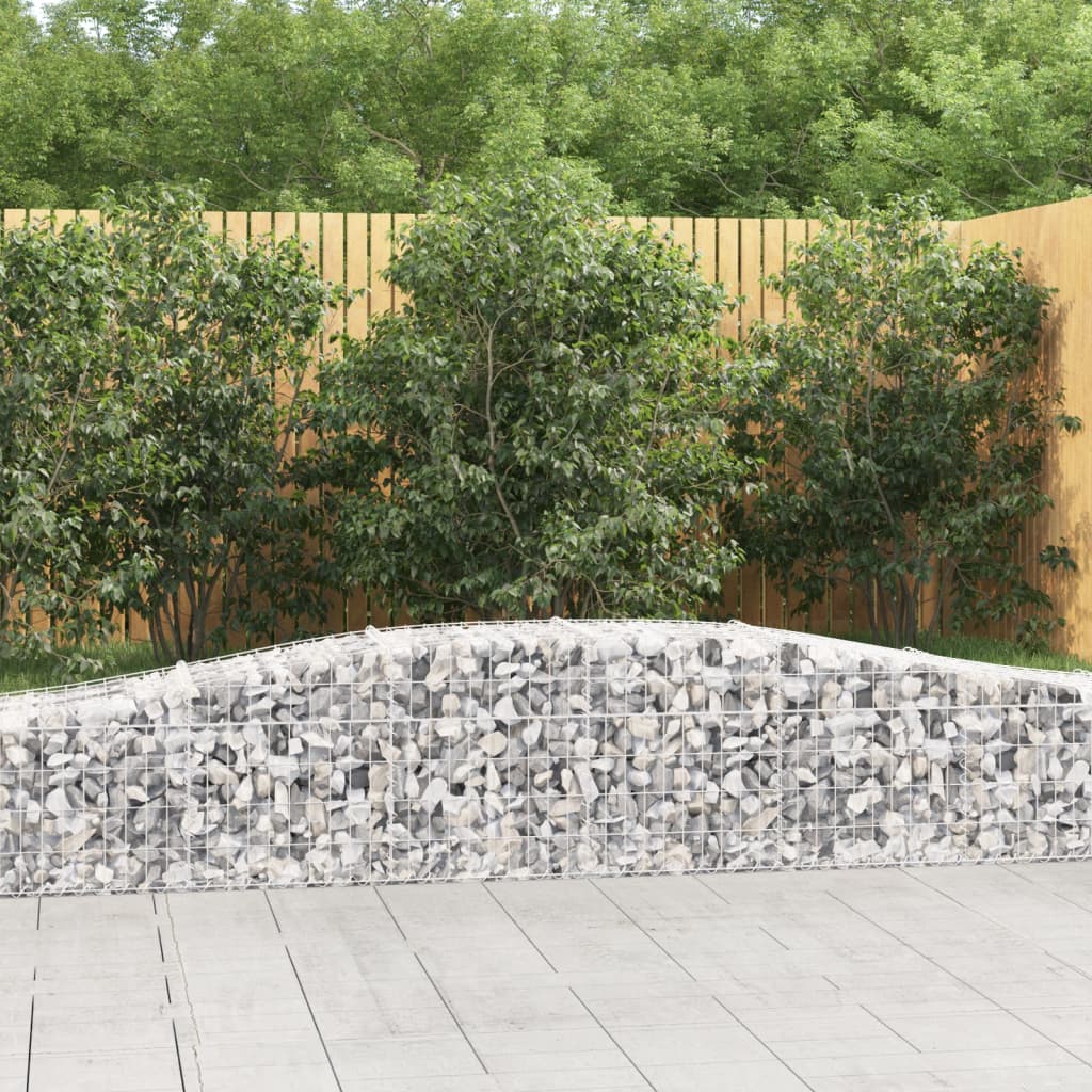 Arched Gabion Baskets 3 pcs 400x50x40/60 cm Galvanised Iron