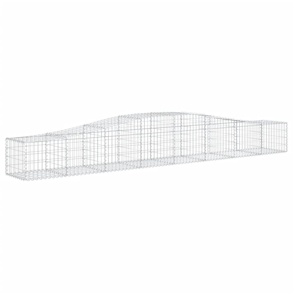 Arched Gabion Baskets 9 pcs 400x50x40/60 cm Galvanised Iron