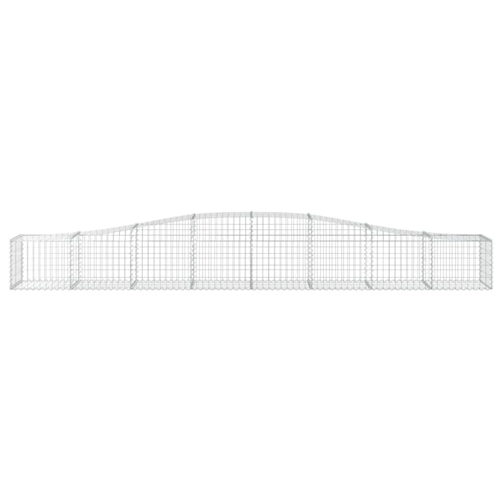 Arched Gabion Baskets 9 pcs 400x50x40/60 cm Galvanised Iron