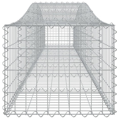 Arched Gabion Baskets 9 pcs 400x50x40/60 cm Galvanised Iron