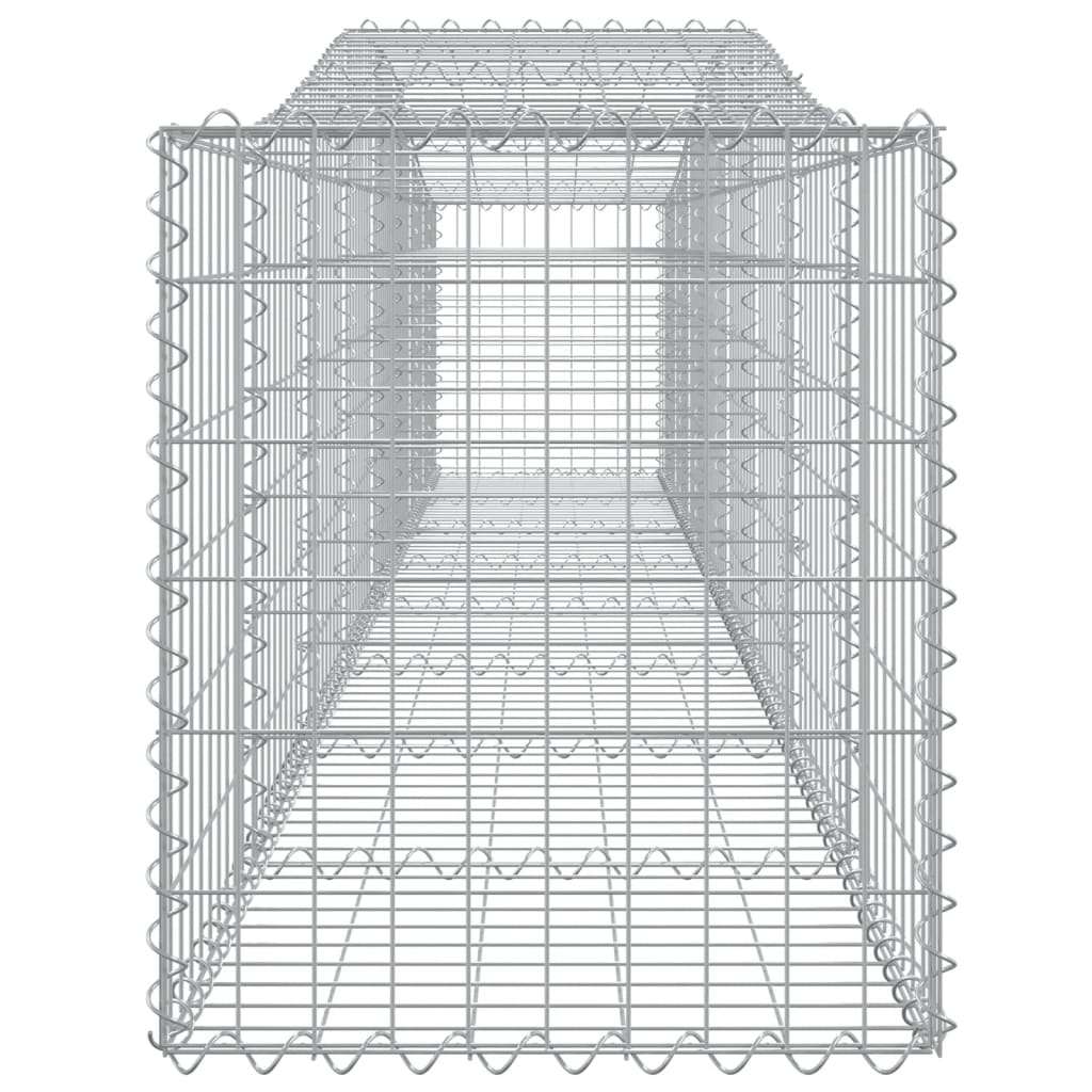 Arched Gabion Baskets 9 pcs 400x50x60/80 cm Galvanised Iron