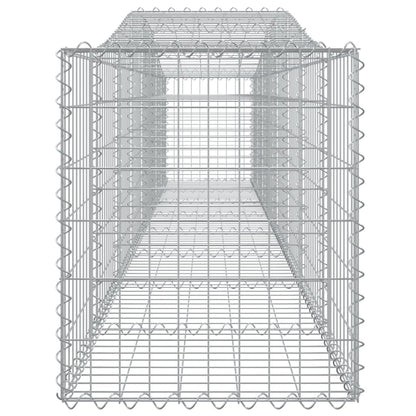 Arched Gabion Baskets 9 pcs 400x50x60/80 cm Galvanised Iron