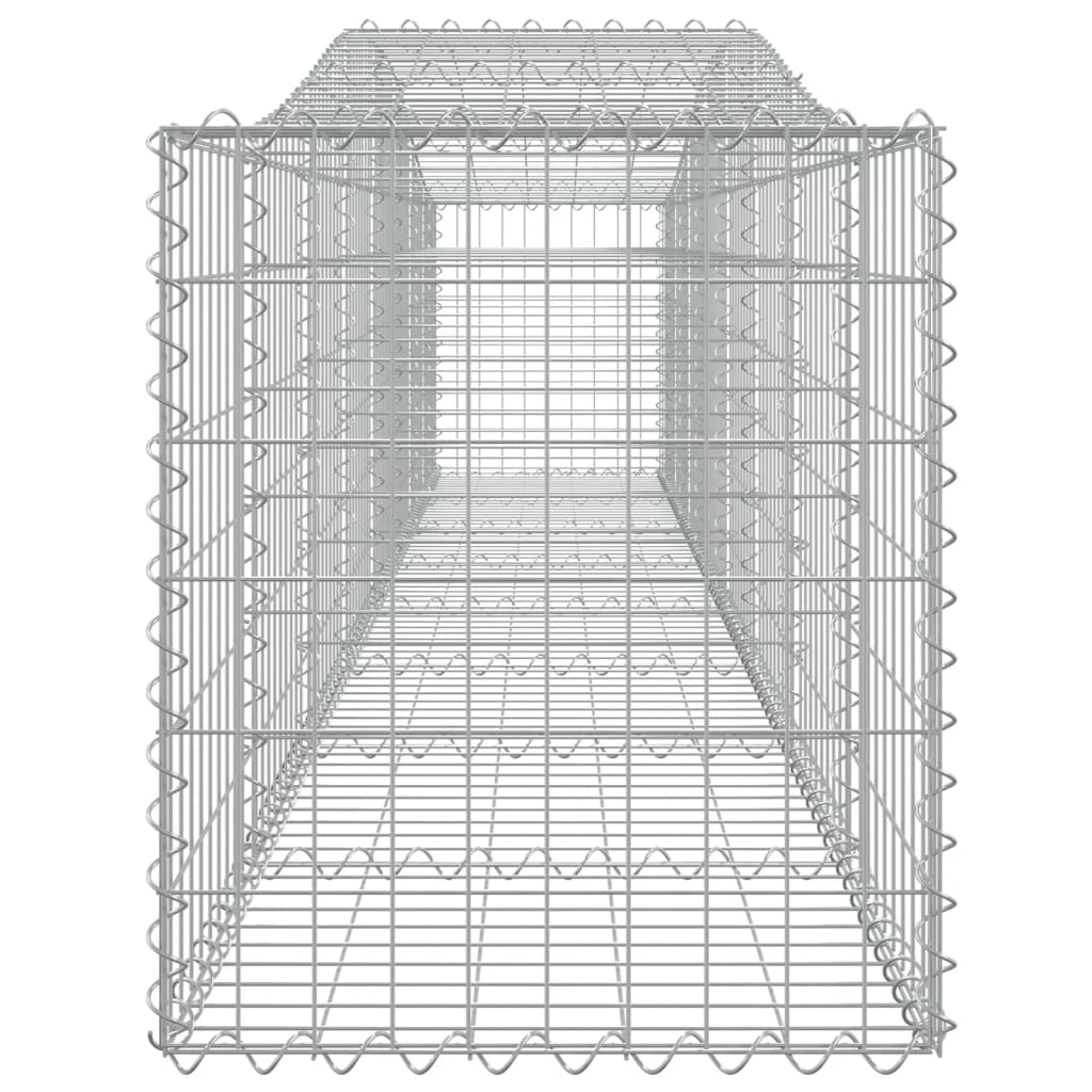 Arched Gabion Baskets 15 pcs 400x50x60/80 cm Galvanised Iron