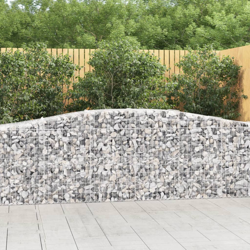 Arched Gabion Baskets 3 pcs 400x50x80/100 cm Galvanised Iron