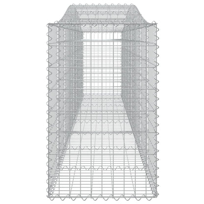 Arched Gabion Baskets 9 pcs 400x50x80/100 cm Galvanised Iron