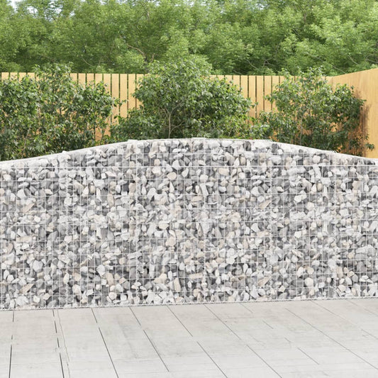 Arched Gabion Baskets 7 pcs 400x50x100/120 cm Galvanised Iron