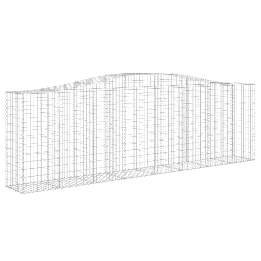 Arched Gabion Baskets 9 pcs 400x50x120/140 cm Galvanised Iron