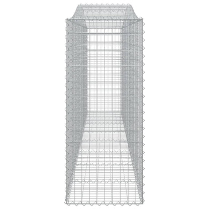 Arched Gabion Baskets 9 pcs 400x50x120/140 cm Galvanised Iron