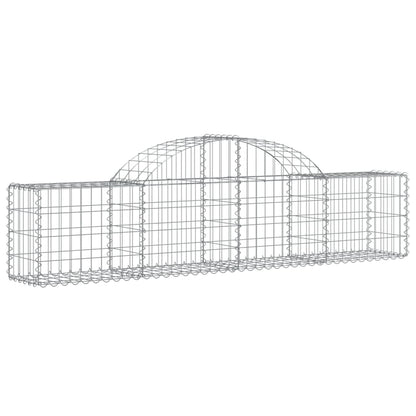 Arched Gabion Baskets 2 pcs 200x30x40/60 cm Galvanised Iron