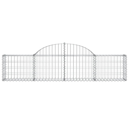 Arched Gabion Baskets 2 pcs 200x30x40/60 cm Galvanised Iron