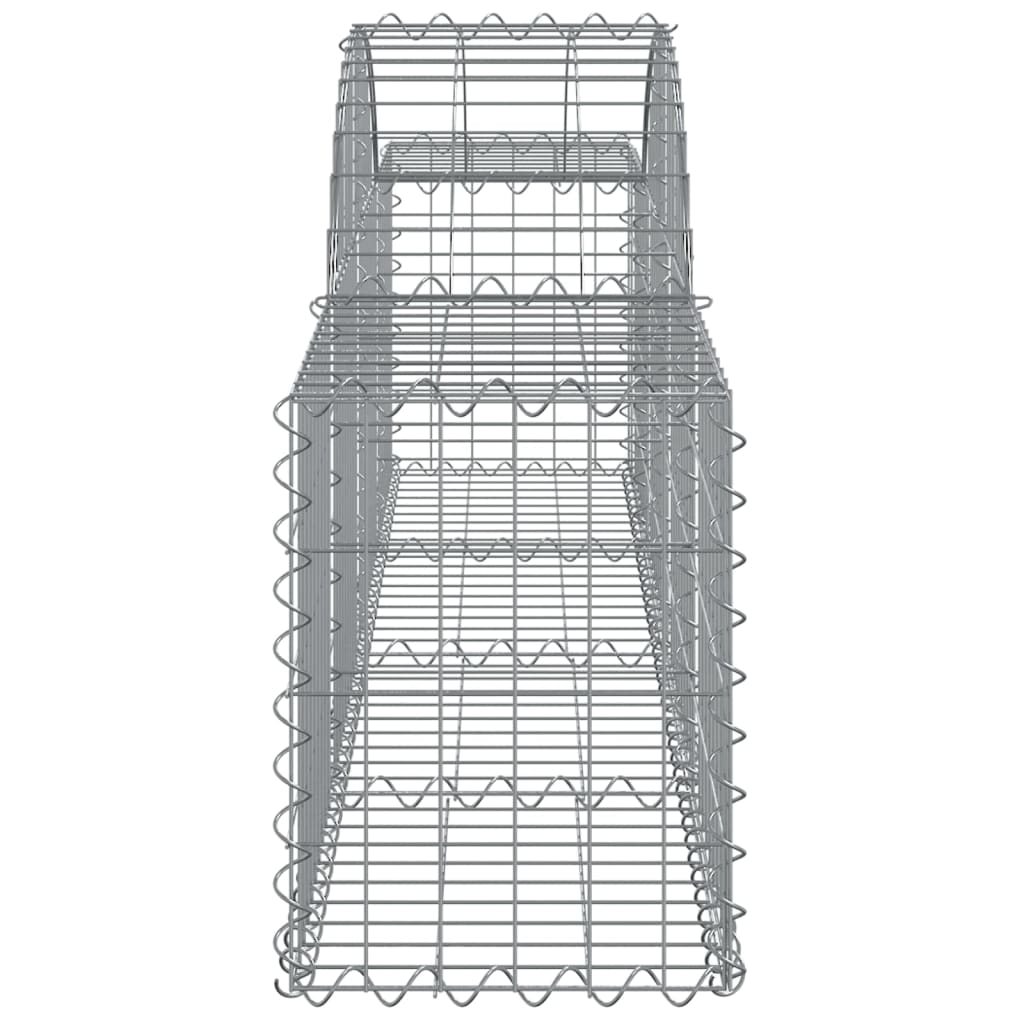 Arched Gabion Baskets 2 pcs 200x30x40/60 cm Galvanised Iron