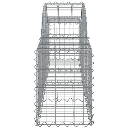 Arched Gabion Baskets 2 pcs 200x30x40/60 cm Galvanised Iron