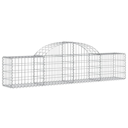 Arched Gabion Baskets 3 pcs 200x30x40/60 cm Galvanised Iron