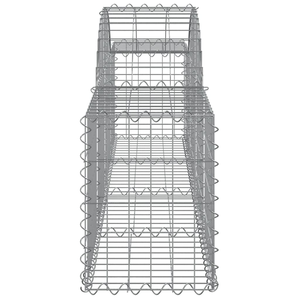 Arched Gabion Baskets 3 pcs 200x30x40/60 cm Galvanised Iron