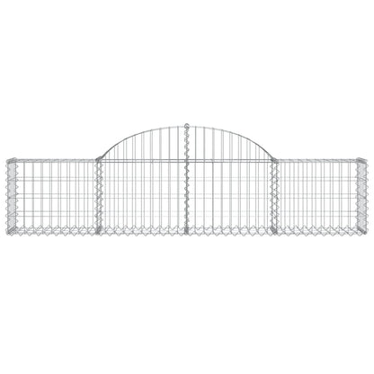 Arched Gabion Baskets 4 pcs 200x30x40/60 cm Galvanised Iron