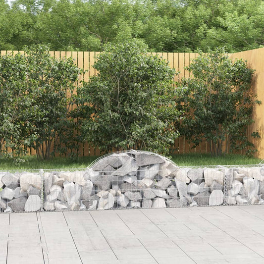 Arched Gabion Baskets 5 pcs 200x30x40/60 cm Galvanised Iron